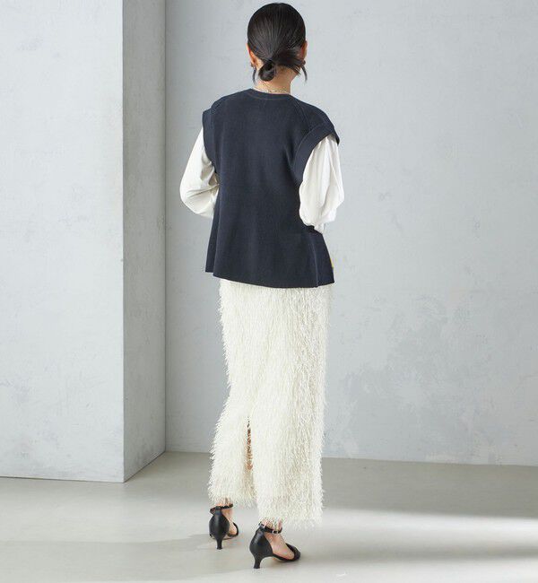 SHIPS for women「〈手洗い可能〉ギマ コットン Aライン シルエット ベスト」|ベスト・ジレ|