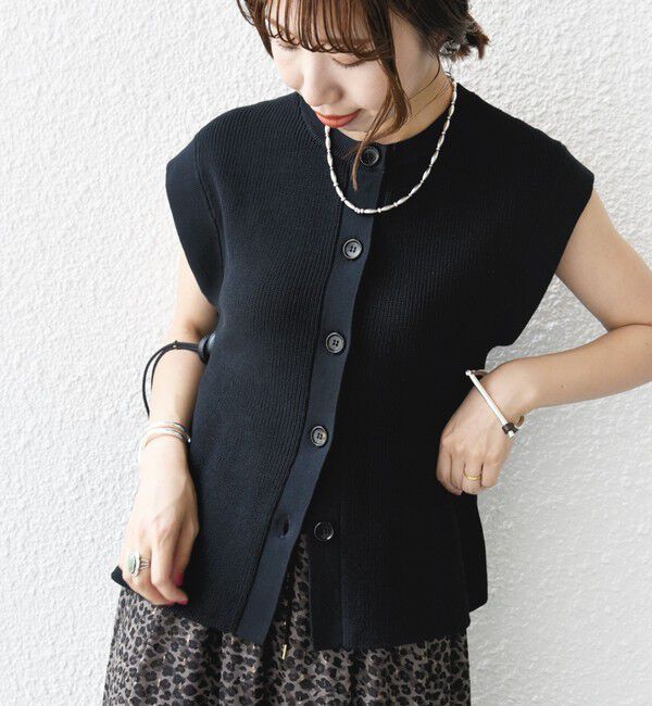 SHIPS for women「〈手洗い可能〉ギマ コットン Aライン シルエット ベスト」|ベスト・ジレ|