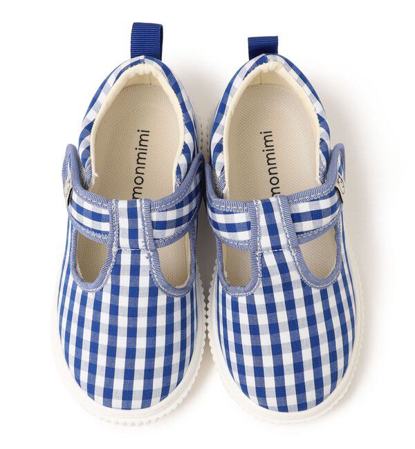 SHIPS any「monmimi: ギンガムチェック Tストラップ スニーカー<KIDS>」|スニーカー|
