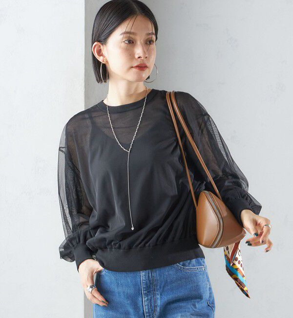 SHIPS for women「〈手洗い可能〉ダブル シアー ニット プルオーバー」|ニット・セーター|