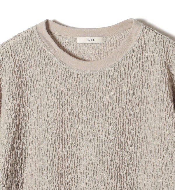 SHIPS for women「《一部追加予約》【WEB限定】〈手洗い可能〉ランダムブルーゼ ロングスリーブ プルオーバー」|プルオーバー|