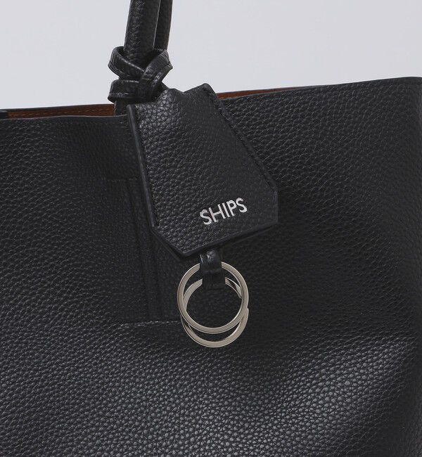 SHIPS「【WEB限定】SHIPS: 合成皮革 ビズ トート バッグ (クラッチバッグ付き)」|トートバッグ|