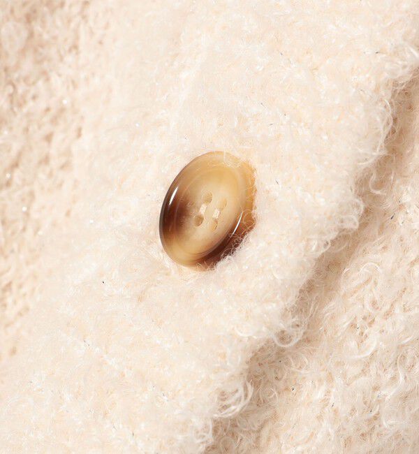 quaranciel「quaranciel:〈手洗い可能〉フェザーヤーン Vネック ラメ ニット カーディガン」|カーディガン|