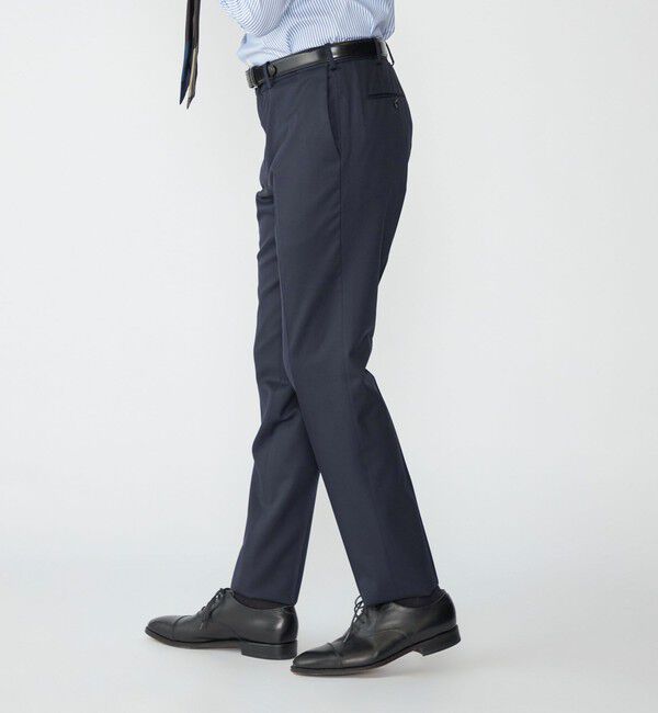 SHIPS「SHIPS:〈セットアップ対応/洗濯機可能〉ウール/ポリエステル ツイル スラックス」|スラックス|