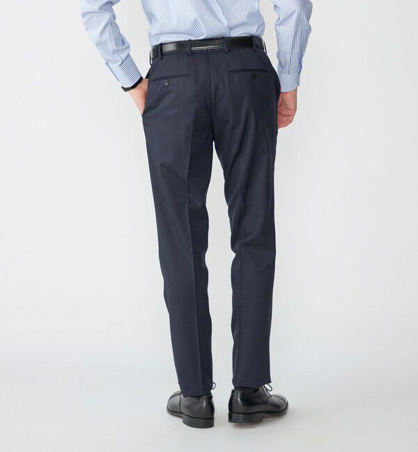 SHIPS「SHIPS:〈セットアップ対応/洗濯機可能〉ウール/ポリエステル ツイル スラックス」|スラックス|