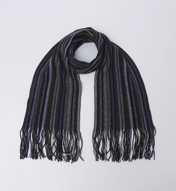 SHIPS「MACKIE: ストライプ ワープ マフラー」|ストール|