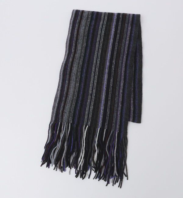 SHIPS「MACKIE: ストライプ ワープ マフラー」|ストール|