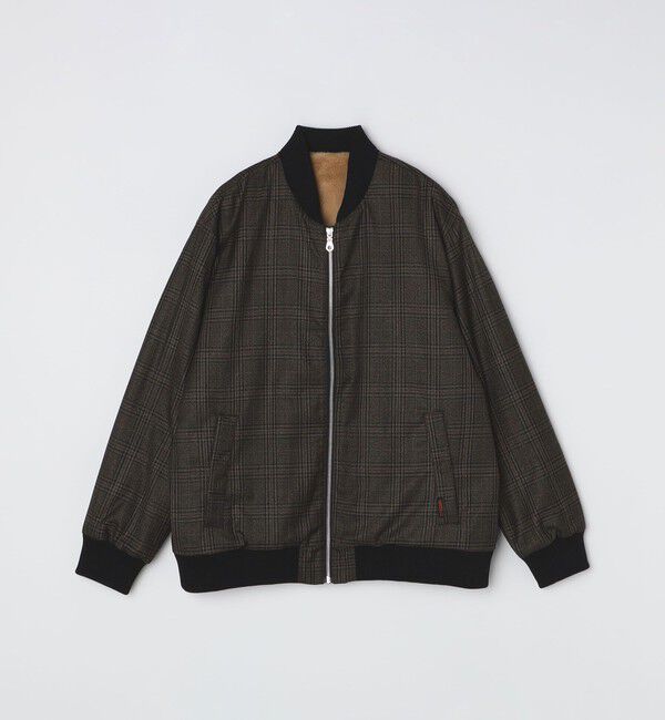 SHIPS Colors 「SHIPS Colors:THERMOLITE(R) ボア ボマー ジャケット チェック」|ブルゾン・スタジャン|
