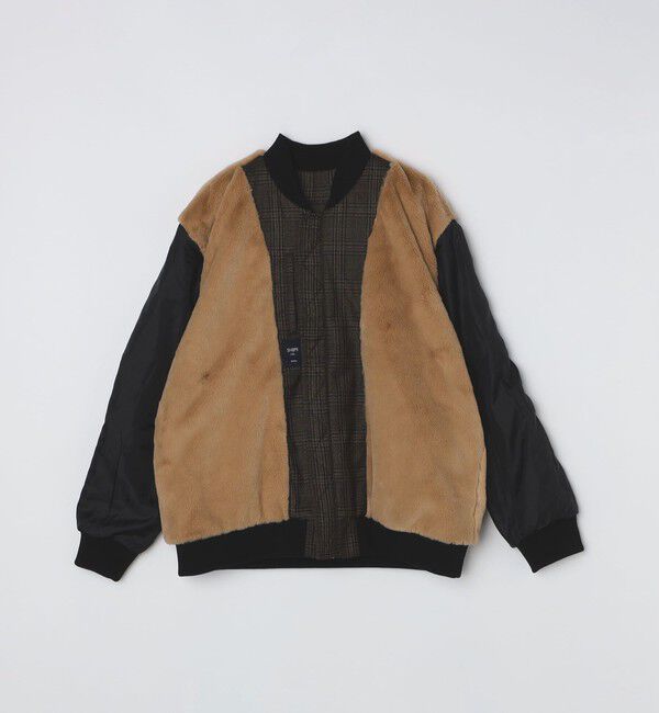SHIPS Colors 「SHIPS Colors:THERMOLITE(R) ボア ボマー ジャケット チェック」|ブルゾン・スタジャン|