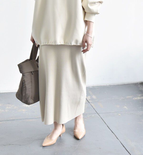 quaranciel「quaranciel:〈手洗い可能〉Iライン ニット スカート（セットアップ対応）」|スカート|