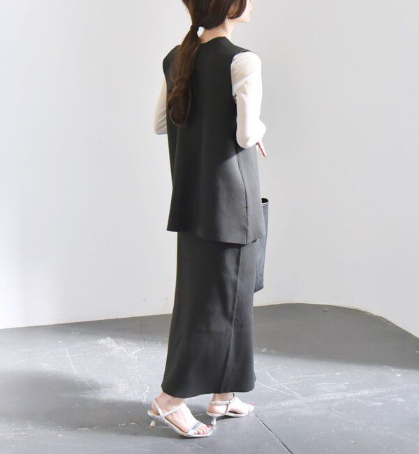 quaranciel「quaranciel:〈手洗い可能〉Iライン ニット スカート（セットアップ対応）」|スカート|