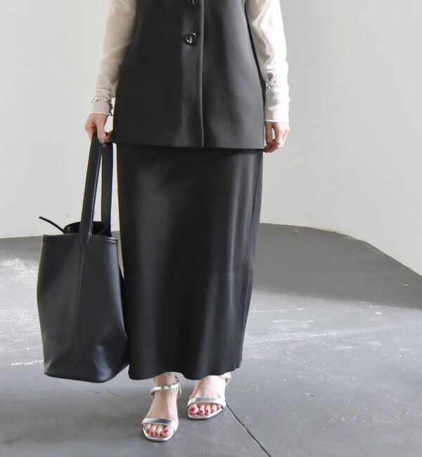 quaranciel「quaranciel:〈手洗い可能〉Iライン ニット スカート（セットアップ対応）」|スカート|