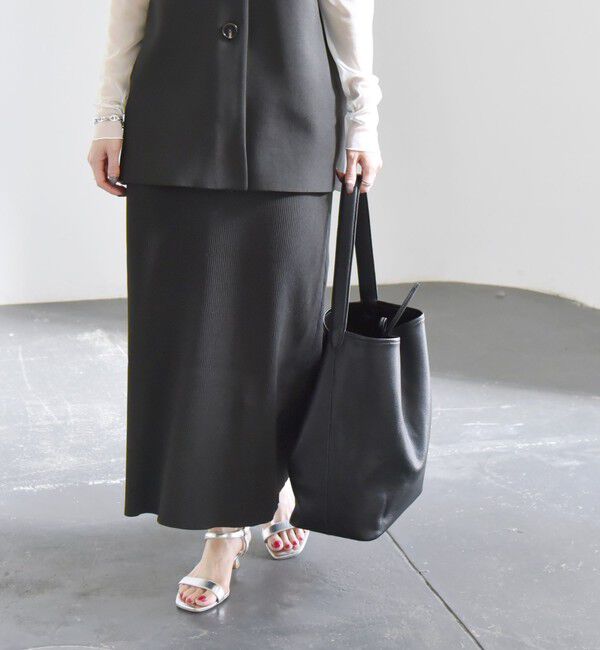 quaranciel「quaranciel:〈手洗い可能〉Iライン ニット スカート（セットアップ対応）」|スカート|