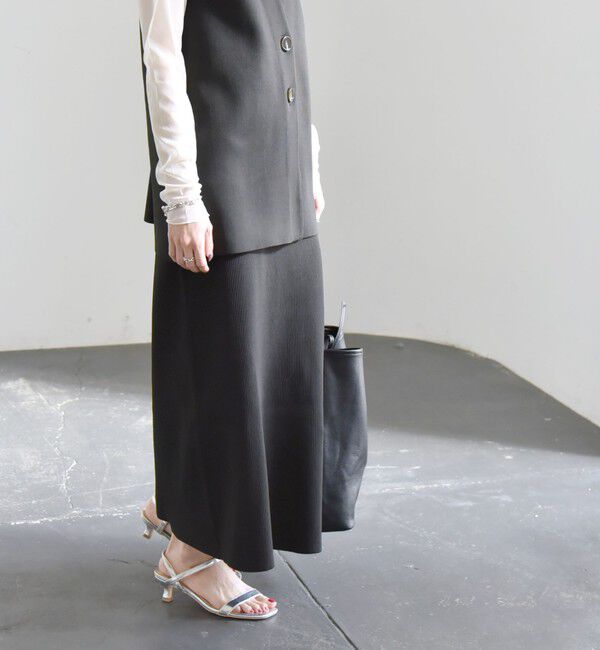 quaranciel「quaranciel:〈手洗い可能〉Iライン ニット スカート（セットアップ対応）」|スカート|