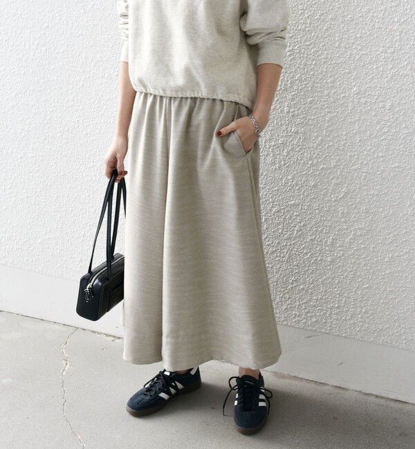 SHIPS any「SHIPS any:〈洗濯機可能〉ドライタッチ ギャザー キュロット パンツ」|その他|ベージュ