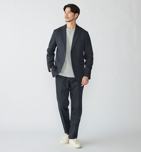 SHIPS「SHIPS:〈手洗い可能〉ホップサック テック セットアップ (ジャケット＋パンツ)」|スーツ|ネイビー