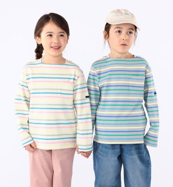 SHIPS KIDS「SHIPS KIDS:100～130cm / ボーダー 長袖 TEE」|Tシャツ・カットソー|
