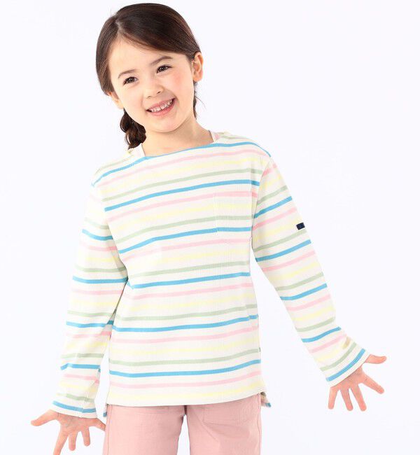 SHIPS KIDS「SHIPS KIDS:100～130cm / ボーダー 長袖 TEE」|Tシャツ・カットソー|