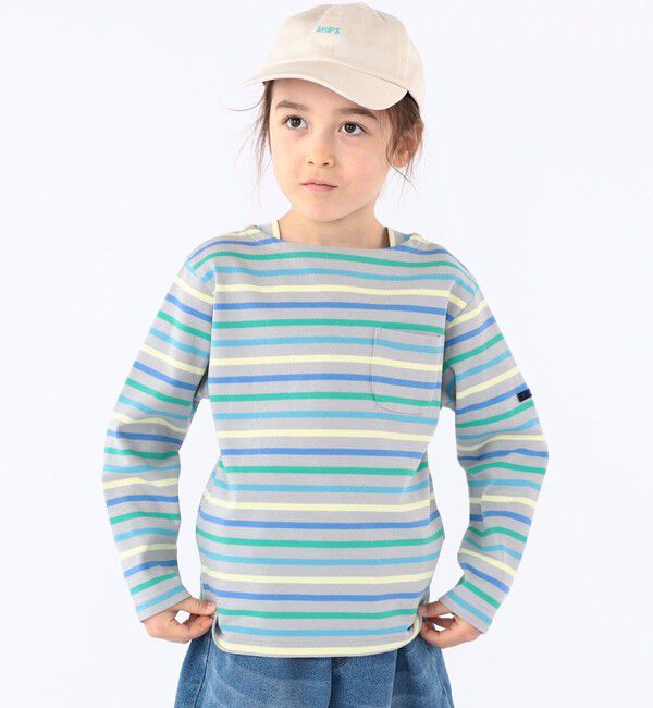 SHIPS KIDS「SHIPS KIDS:100～130cm / ボーダー 長袖 TEE」|Tシャツ・カットソー|