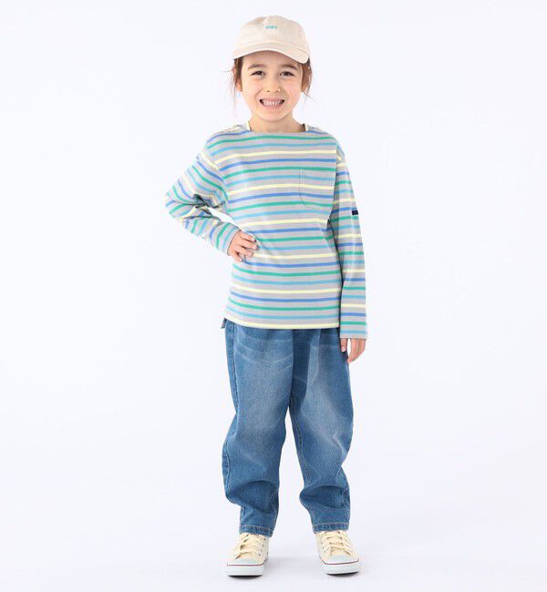 SHIPS KIDS「SHIPS KIDS:100～130cm / ボーダー 長袖 TEE」|Tシャツ・カットソー|