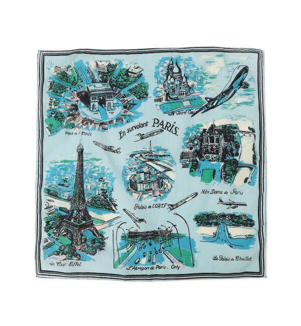 SHIPS any「BINDU: マップ バンダナ 25SS」|バンダナ・スカーフ|ライトブルー