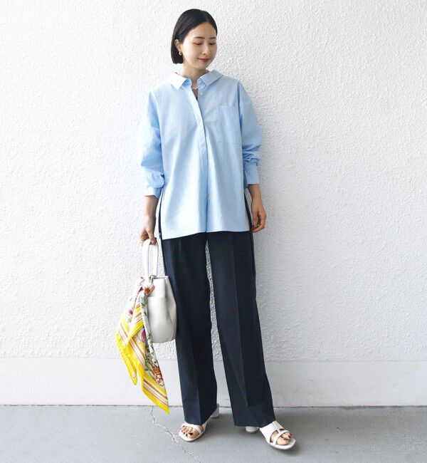 SHIPS for women「【WEB限定】〈洗濯機可能〉バックデザイン レギュラーカラー シャツ」|シャツ・ブラウス|