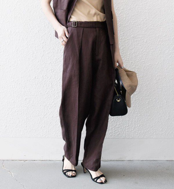 SHIPS any「SHIPS any:〈洗濯機可能〉ヨーロピアンフラックス リネン タック グルカ イージー パンツ」|その他|