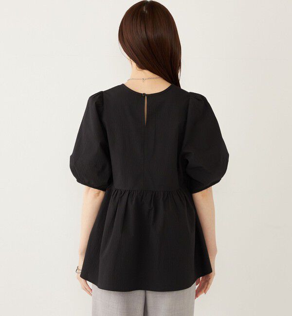 SHIPS Colors 「SHIPS Colors:〈接触冷感・洗濯機可能〉サッカー ランタンスリーブ ブラウス」|シャツ・ブラウス|