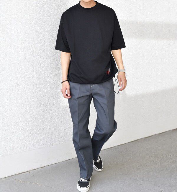 SHIPS any「SHIPS any: オーガニック コットン ワンポイント ロゴ プリント&times;刺繍 スピンドル Tシャツ◇」|Tシャツ・カットソー|