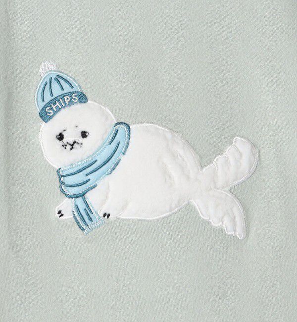 SHIPS KIDS「SHIPS KIDS:80～90cm / ベビー あざらし 長袖 Tシャツ」|Tシャツ・カットソー|