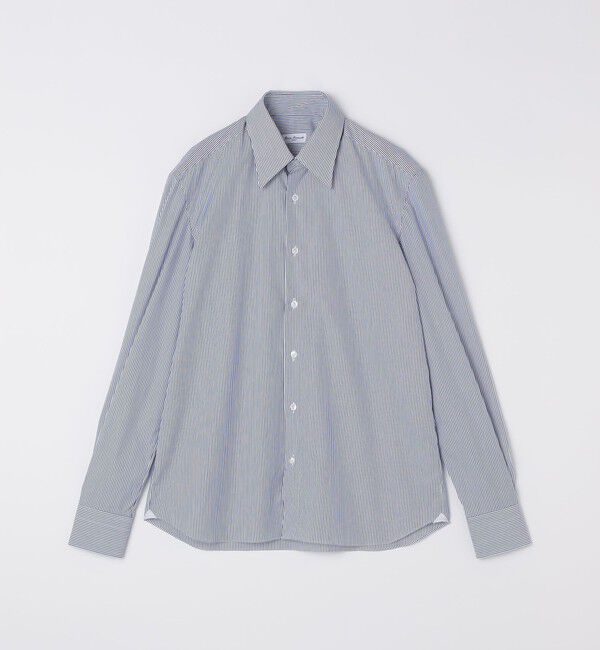 SHIPS「【SHIPS別注】Errico Formicola: DALIO ワイド ロンドンストライプ シャツ」|シャツ・ブラウス|ネイビー