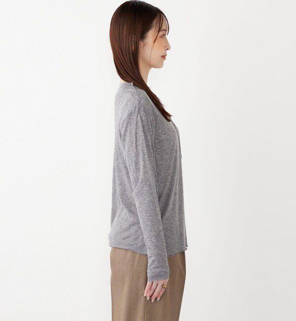 SHIPS Colors 「SHIPS Colors:ウール混  天竺 ヘンリー ネック ロンT」|Tシャツ・カットソー|