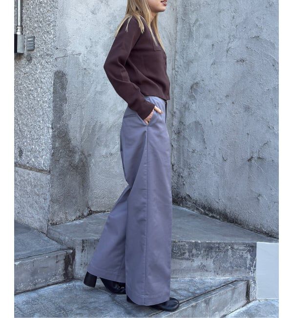 OUTDOOR PRODUCTS Usual Things「≪予約≫T/C ライトクロスワイドストレートパンツ」|スラックス|