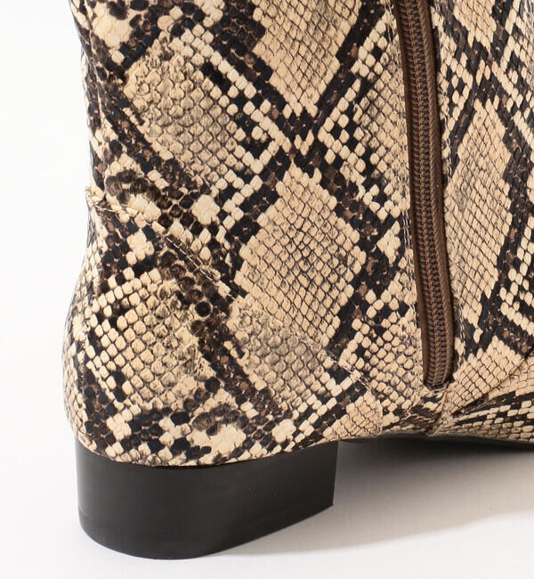 TOMORROWLAND GOODS「TOMORROWLAND パイソンロングブーツ」|ロングブーツ|