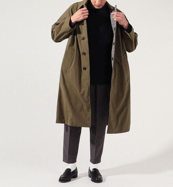 TOMORROWLAND MENS「ポリエステルツイル リバーシブルステンカラーコート」|ステンカラーコート|