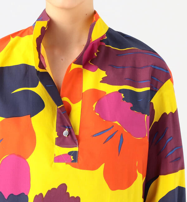 TOMORROWLAND BUYING WEAR「MANTERO コットン プリントスタンドカラーシャツ」|シャツ・ブラウス|