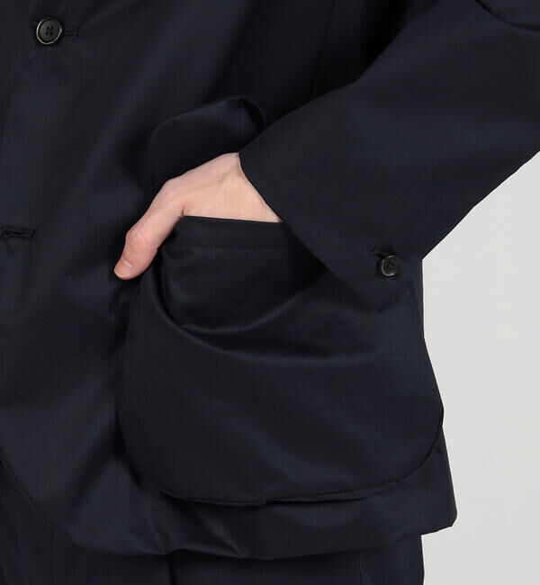 TOMORROWLAND MENS「コットンポプリン ピークドラペルシングルブレステッド3Bジャケット」|テーラードジャケット|