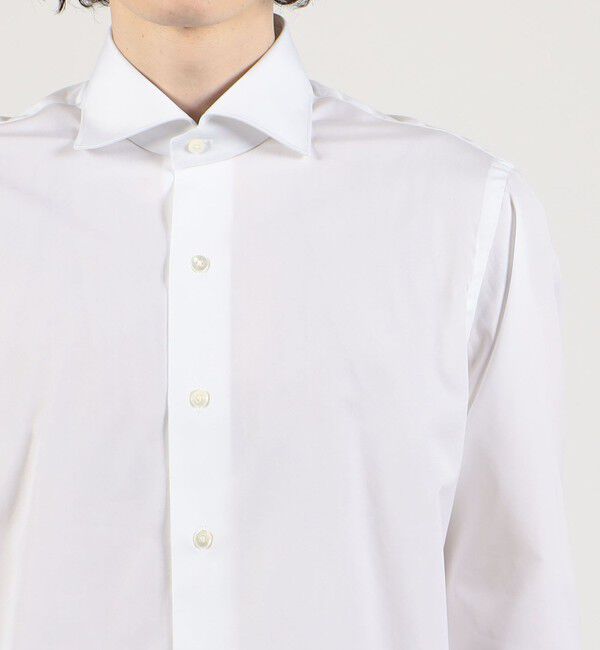 TOMORROWLAND MENS「120/2スーピマコットンブロード ワイドスプレッドカラーシャツ」|シャツ・ブラウス|