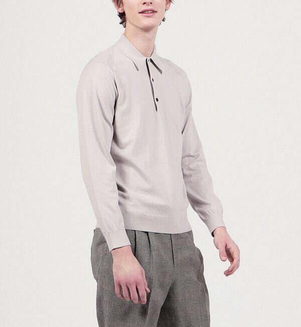 TOMORROWLAND MENS「スビンコットン ニットポロシャツ」|ニット・セーター|