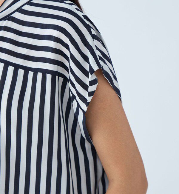 TOMORROWLAND collection「ワイドストライプ ボウタイブラウス」|シャツ・ブラウス|