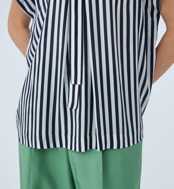 TOMORROWLAND collection「ワイドストライプ ボウタイブラウス」|シャツ・ブラウス|