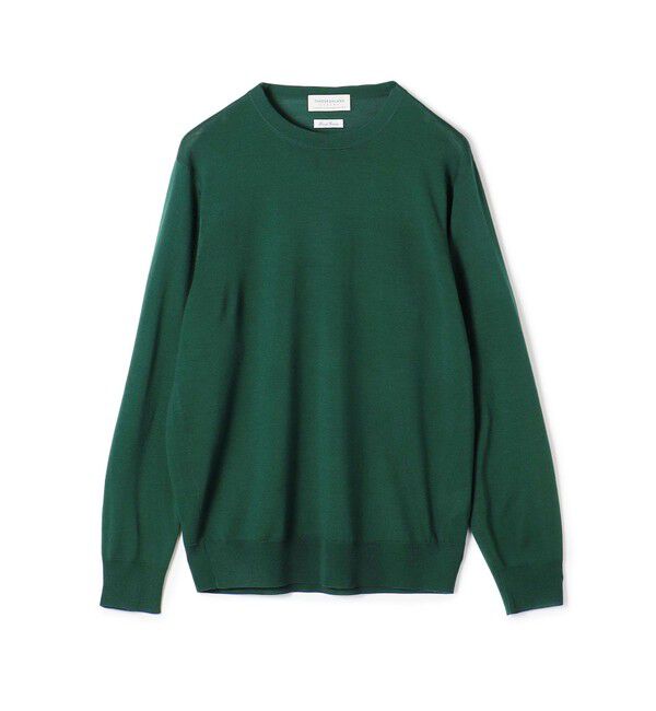 TOMORROWLAND MENS「TOMORROWLAND TRICOT スーパーファインメリノウール クルーネックプルオーバー S WOOL」|ニット・セーター|57 カーキ