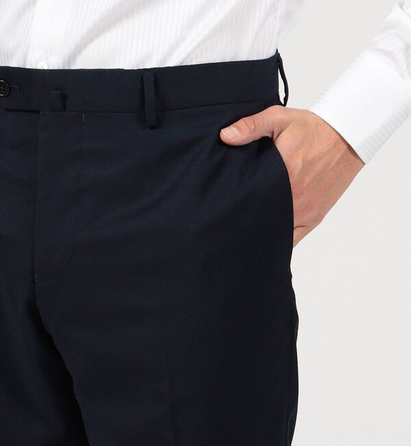 TOMORROWLAND MENS「ストレッチサキソニー ノープリーツスリムスラックス MARLANE」|スラックス|