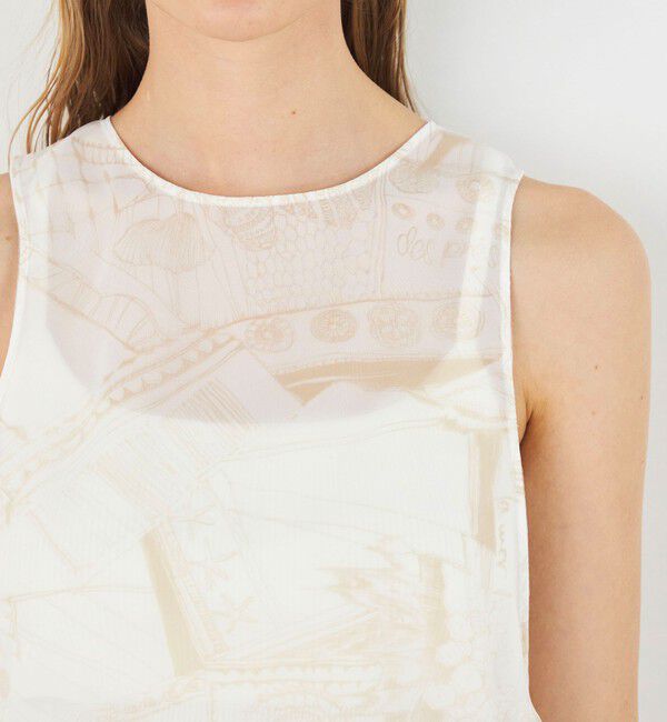 DES PRES「マリンプリント ノースリーブプルオーバー」|シャツ・ブラウス|