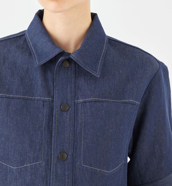 MACPHEE「リアクティブデニム ハーフスリーブシャツ」|シャツ・ブラウス|