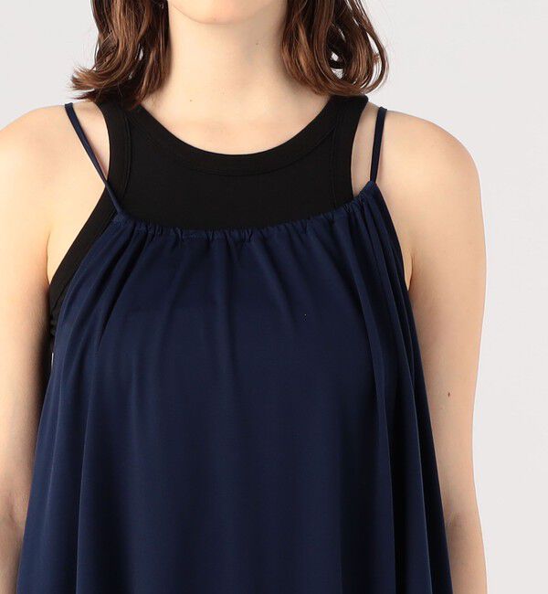 CABaN「キュプラポリエステルジャージー ギャザーワンピース」|ワンピース|