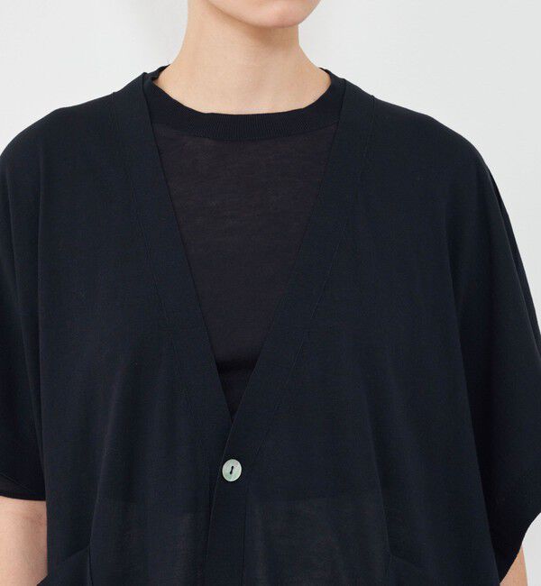 GALERIE VIE「クレープコットン Vネックカーディガン」|カーディガン|