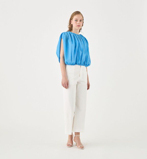 TOMORROWLAND collection「ルコットンオーガンジー バブルギャザーブラウス」|シャツ・ブラウス|