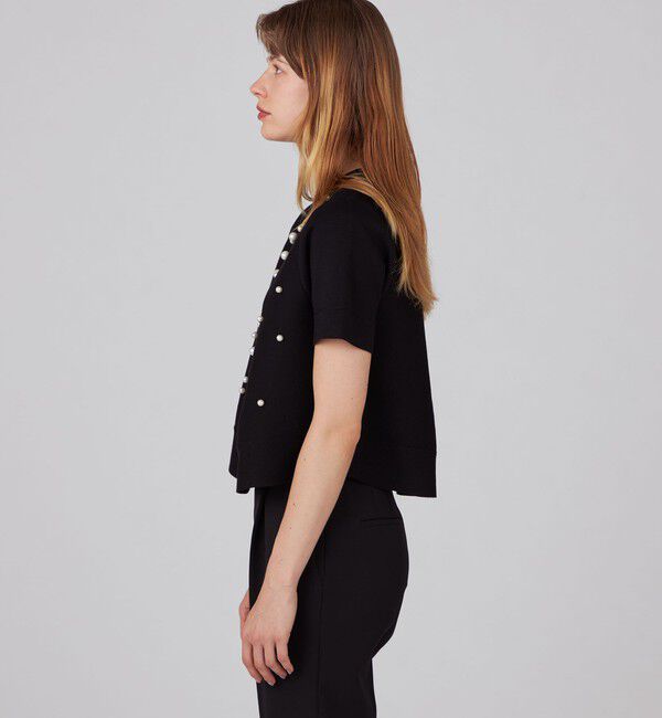 Ballsey「ウールポリエステルパールコンビ Aラインプルオーバー」|ニット・セーター|