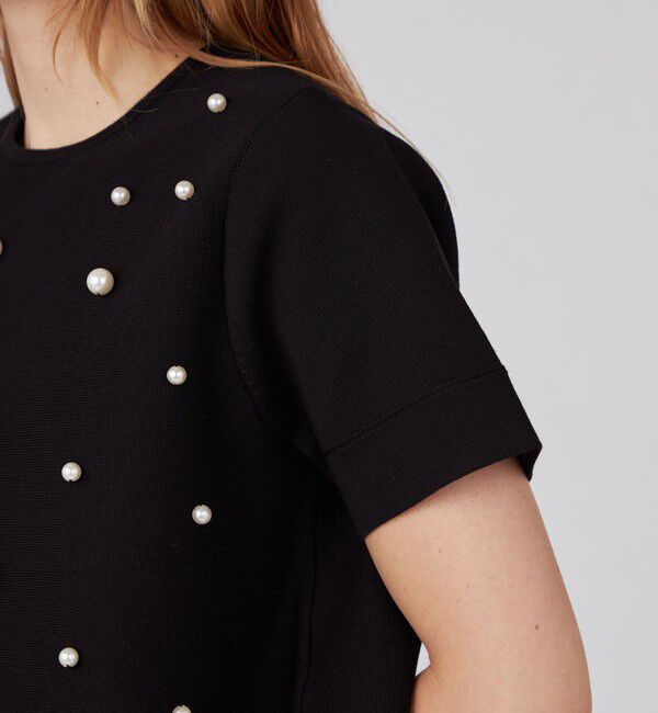 Ballsey「ウールポリエステルパールコンビ Aラインプルオーバー」|ニット・セーター|